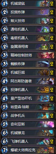 《爐石傳說》暗影崛起傳說高位機械獵卡組推薦