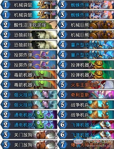 《爐石傳說》暗影崛起萌太奇機械炸彈獵卡組推薦