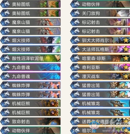 《爐石傳說》暗影崛起其哥機械獵卡組推薦