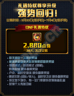 《DNF》禮遇特權回歸