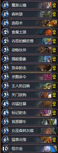 《爐石傳說》暗影崛起Kribo亞服前百中速獵卡組推薦