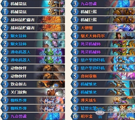 《爐石傳說》暗影崛起offerrall機械獵卡組推薦