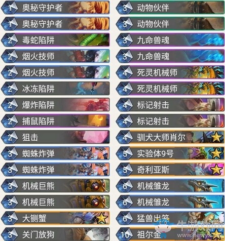 《爐石傳說》暗影崛起Cantelope奧秘亡語獵卡組推薦