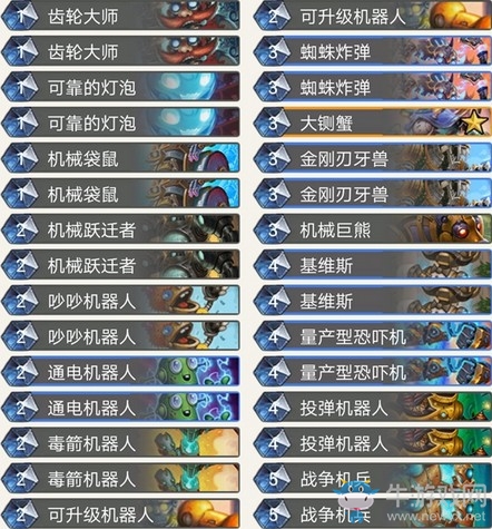 《爐石傳說》暗影崛起狂野平民機械獵卡組推薦