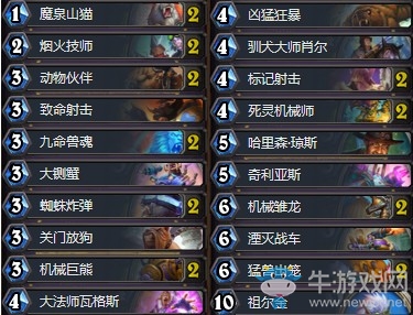 《爐石傳說》暗影崛起國服前百亡語獵卡組推薦