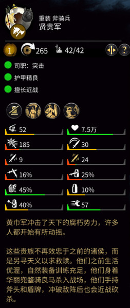 《全面戰(zhàn)爭：三國》黃巾貴族盾盾牌數(shù)值介紹