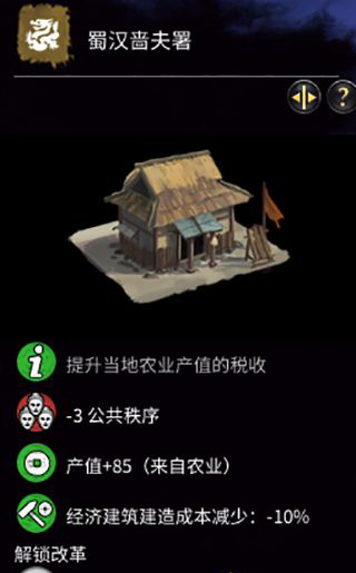 《全面戰(zhàn)爭(zhēng)：三國(guó)》劉備特殊建筑-蜀漢稅收一覽
