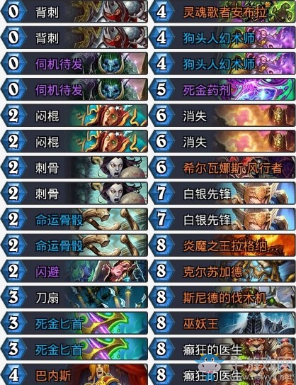 《爐石傳說》暗影崛起濤妹狂野亡語賊卡組推薦