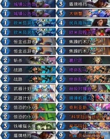 《爐石傳說》奧丹姆奇兵防戰卡組推薦