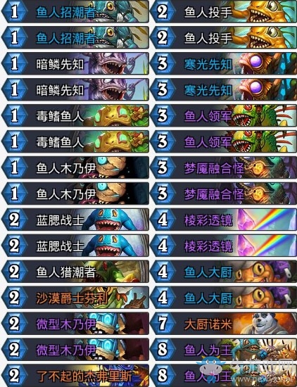 《爐石傳說(shuō)》奧丹姆奇兵魚(yú)人糯米騎卡組推薦