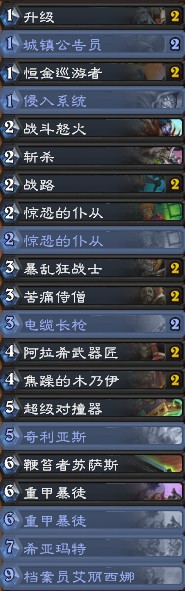 《爐石傳說》奧丹姆奇兵Admirable任務戰卡組推薦