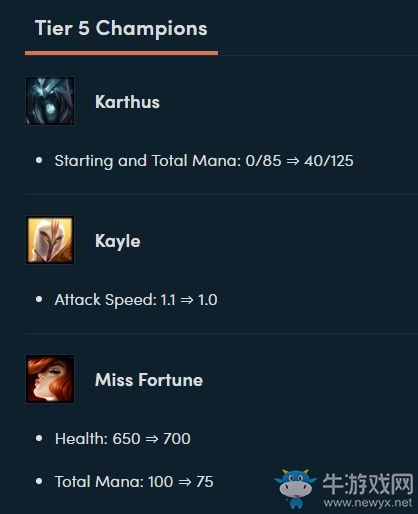 《云頂之弈》9.16版本5費(fèi)棋子調(diào)整介紹