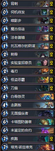 《爐石傳說》奧丹姆奇兵萊賊卡組推薦