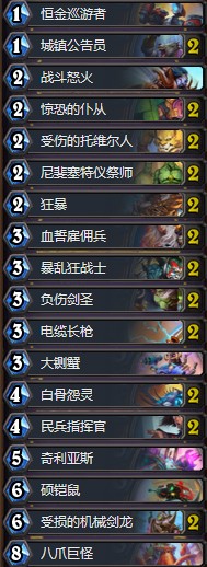 《爐石傳說》奧丹姆奇兵傳說第三受傷節奏戰卡組推薦