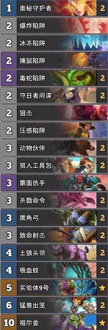 《爐石傳說》奧丹姆奇兵T3奧秘獵卡組推薦