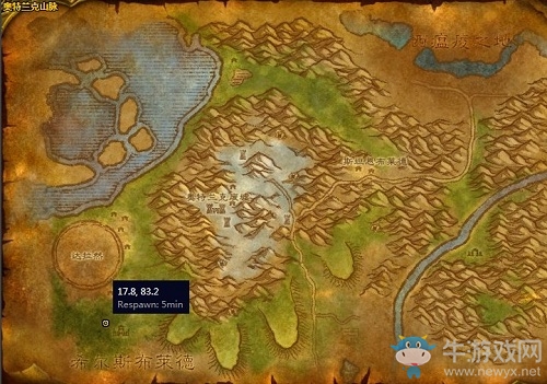 《魔獸世界懷舊服》克甘達瑪位地點一覽