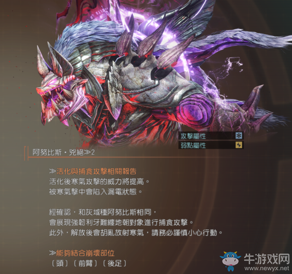 《噬神者3》阿努比斯兇絕屬性圖鑒一覽