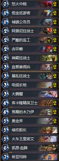 《爐石傳說》奧丹姆奇兵美服前百節奏戰卡組推薦