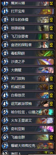 《爐石傳說》奧丹姆奇兵傳說任務獵卡組推薦