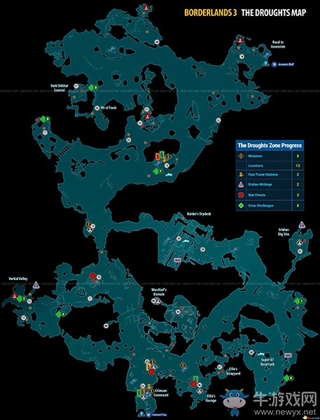 《無主之地3》地圖/挑戰/收集：旱土（1）