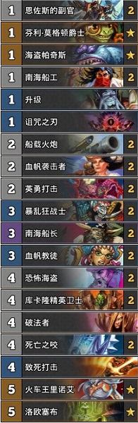 《爐石傳說》古墓怪譚海盜戰卡組推薦