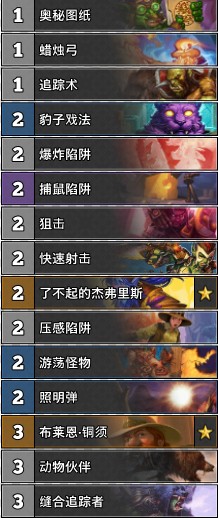 《爐石傳說(shuō)》古墓怪譚狂野奧秘宇宙獵卡組推薦