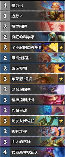 《爐石傳說》古墓怪譚Duwin宇宙獵卡組推薦