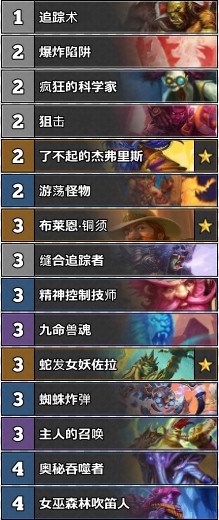 《爐石傳說(shuō)》古墓怪譚RenoJackson宇宙獵卡組推薦