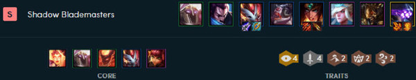 《云頂之弈》 9.22版本四影四劍賽恩主核黑切陣容介紹