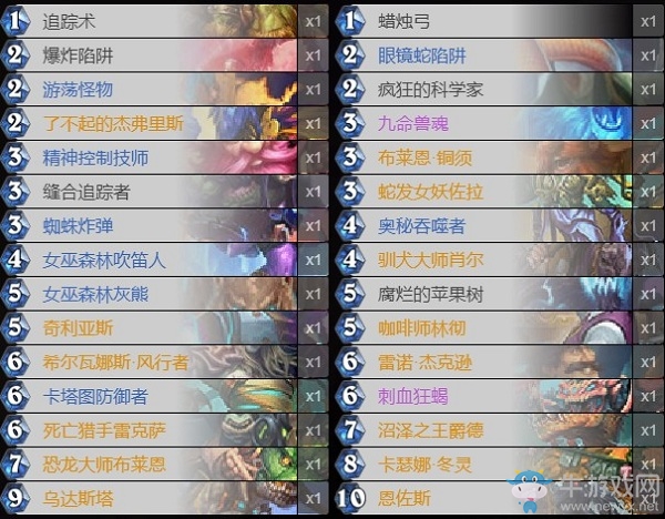 《爐石傳說》古墓怪譚Duwin狂野宇宙獵卡組推薦