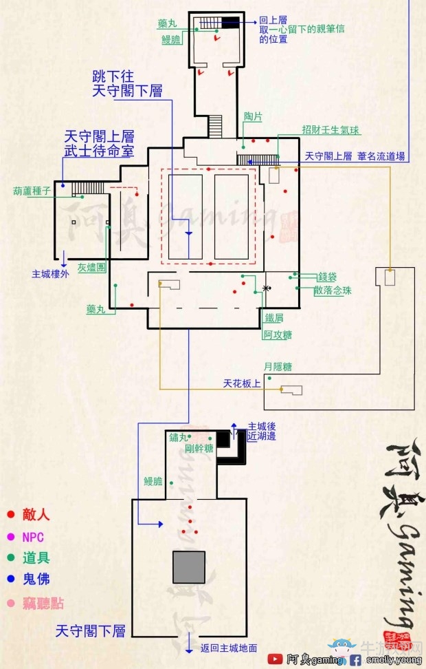 《只狼》葦名城全收集地圖