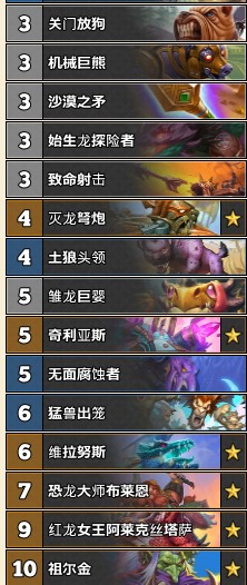 《爐石傳說》巨龍降臨維納努斯宇宙獵卡組推薦