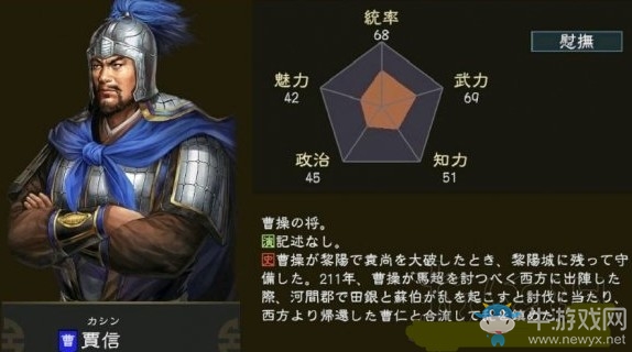 《三國志14》武將賈信全解析