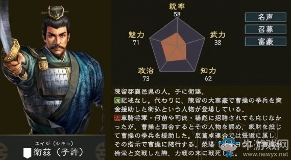 《三國志14》武將衛(wèi)茲全解析