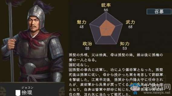 《三國(guó)志14》武將徐琨全解析