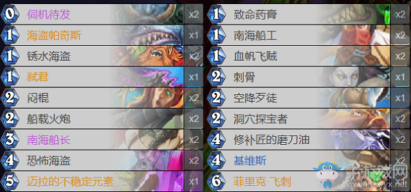 《爐石傳說》巨龍降臨狂野海君賊卡組推薦