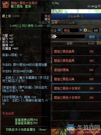 《DNF》腐蝕之黑色十字耳環(huán)介紹