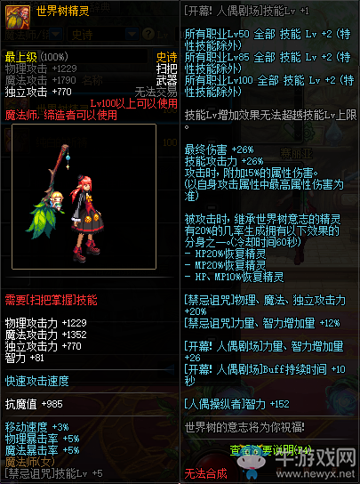 《DNF》世界樹精靈介紹
