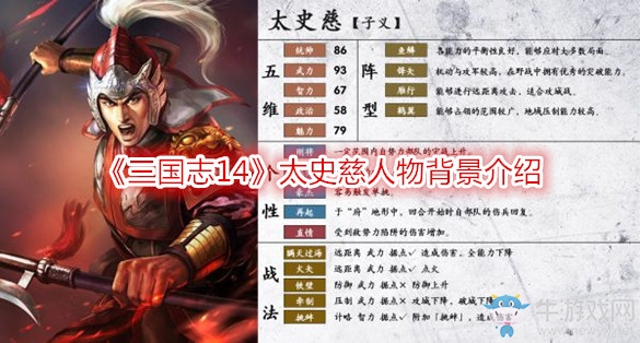 《三國志14》太史慈人物背景介紹