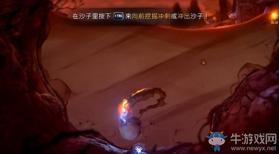 《奧日與螢火意志》狂風(fēng)荒漠挖掘技能圖文通關(guān)攻略