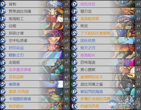 《爐石傳說》外域的灰燼宇宙海盜JK機克賊卡組推薦