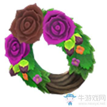 《集合啦！動(dòng)物森友會(huì)》深色玫瑰花環(huán)介紹