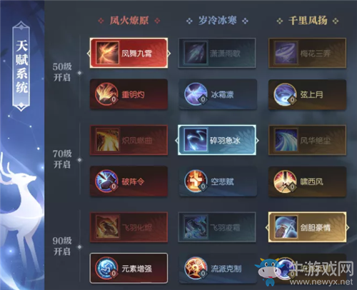 《逆水寒》白帝城新天賦作用匯總