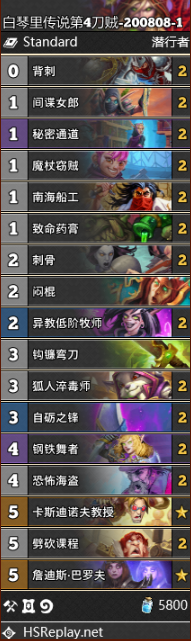 《爐石傳說》通靈學(xué)院刀賊卡組推薦