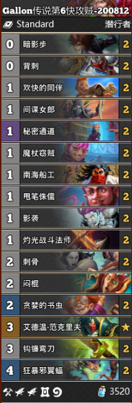 《爐石傳說》通靈學院快攻賊卡組推薦