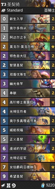 《爐石傳說》通靈學院T3圣契騎卡組推薦