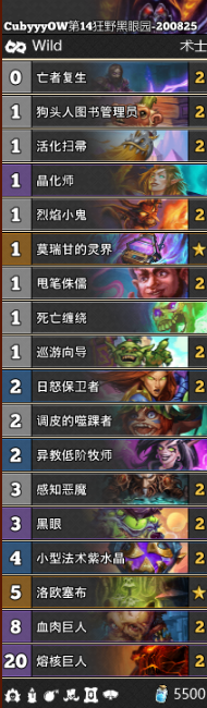 《爐石傳說》通靈學園狂野黑眼園卡組推薦