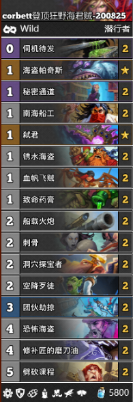 《爐石傳說》通靈學園狂野海君賊卡組推薦