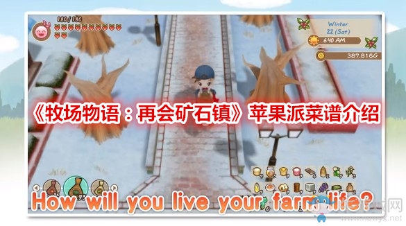 《牧場物語：再會礦石鎮(zhèn)》蘋果派菜譜介紹