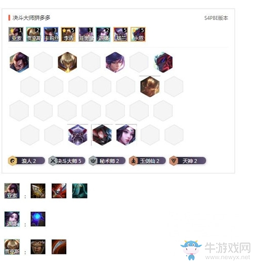 《云頂之弈》S4賽季決斗浪人陣容玩法攻略